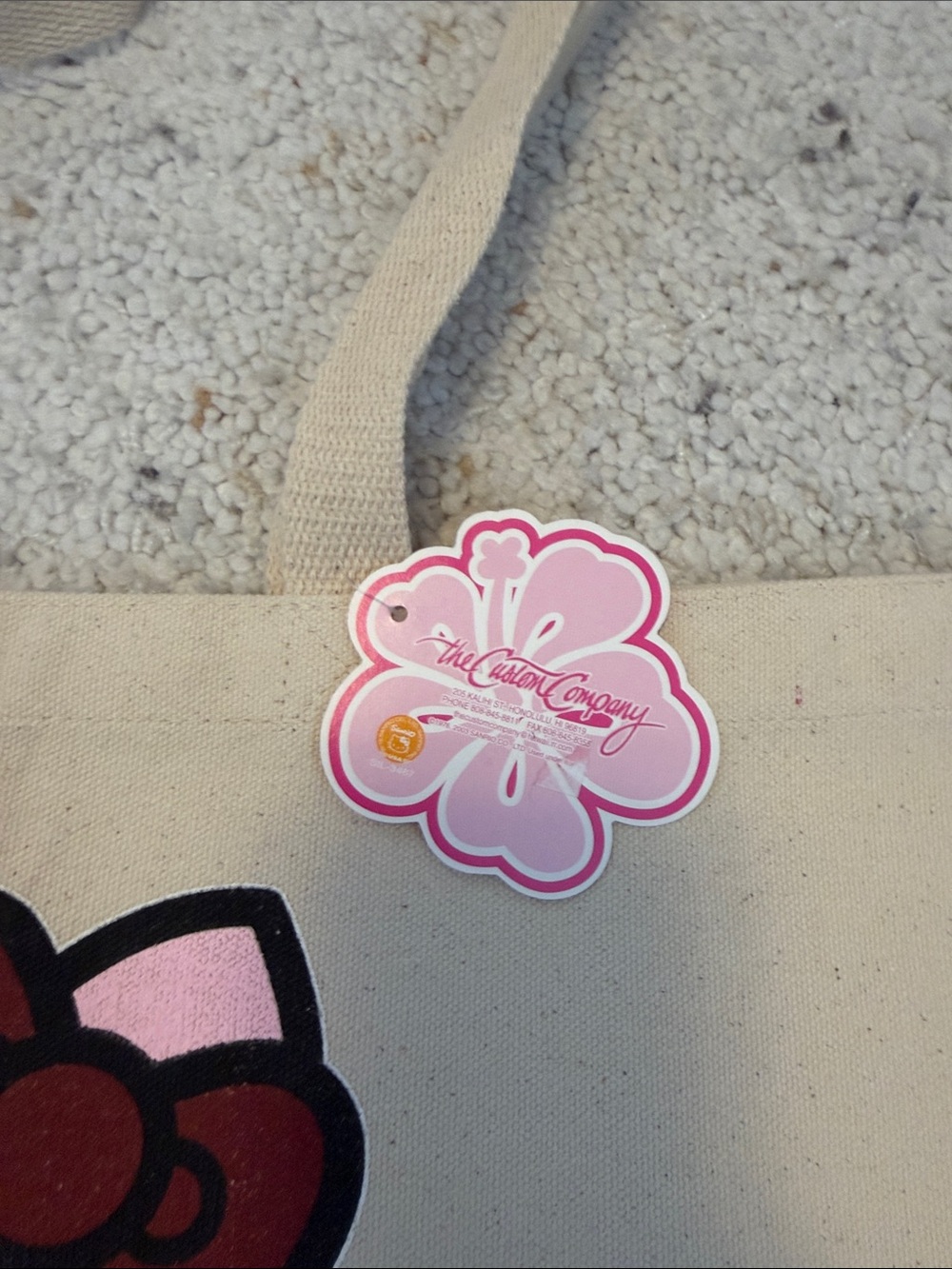 Hello Kitty Matsumoto Shave Ice Tote Bag - Cream, Pink, Yellow, Red - Picture 3 of 6